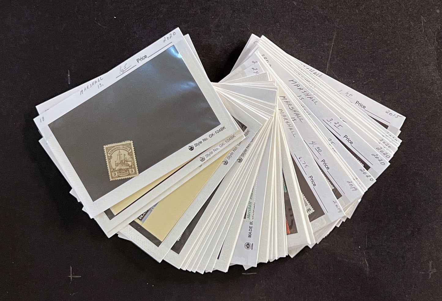 Marshall Islands Stamp Collection on Dealer Cards $165 Cat Val ZAYIX 0825CB14545