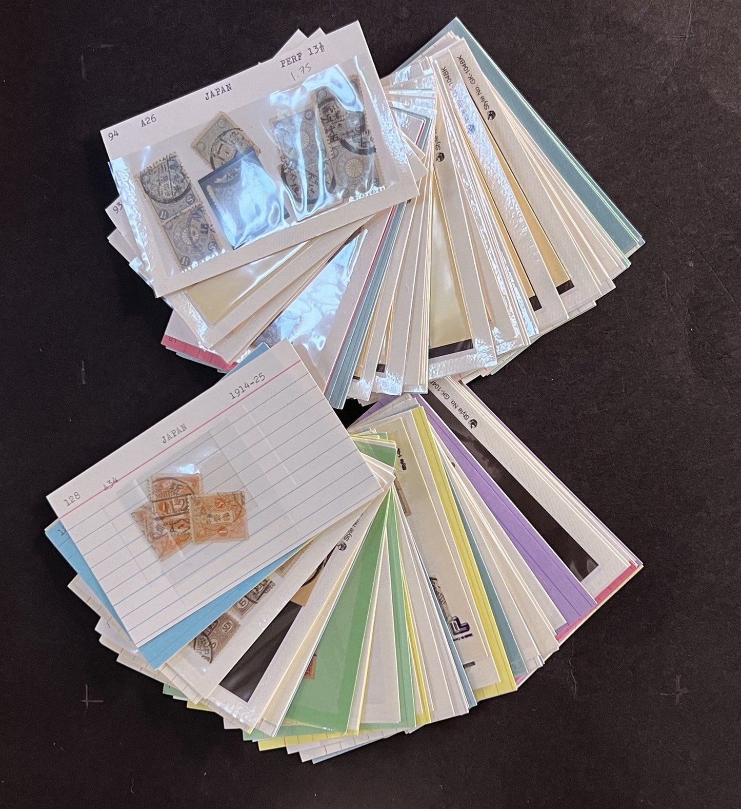 Japan Stamp Collection on Dealer Cards $649 Catalog Value ZAYIX 0825CB14547