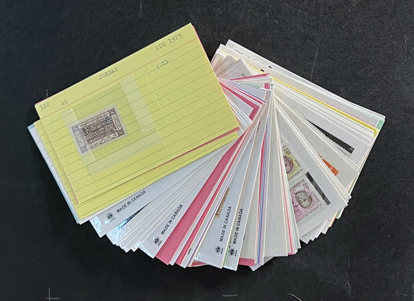 Jordan Stamp Collection on Dealer Cards $154 Catalog Value ZAYIX 0825CB14563