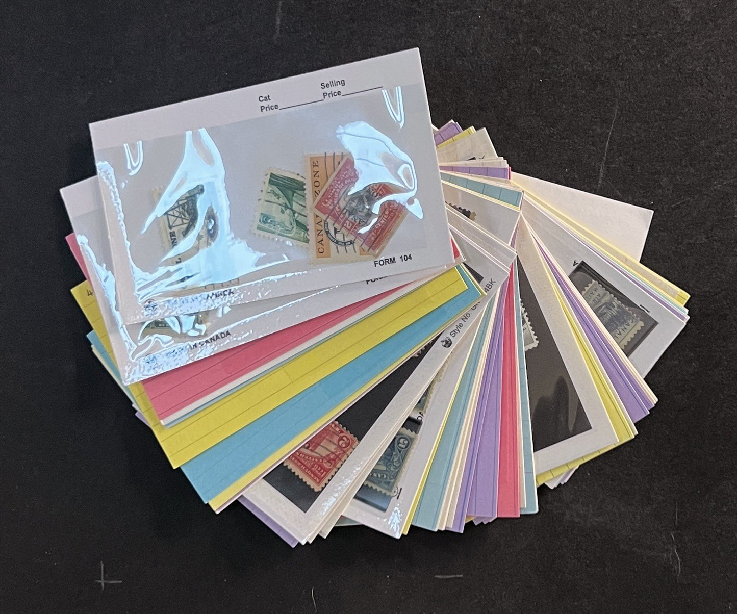 Canal Zone Stamp Collection on Dealer Cards $83 Catalog Value ZAYIX 0825CB14564