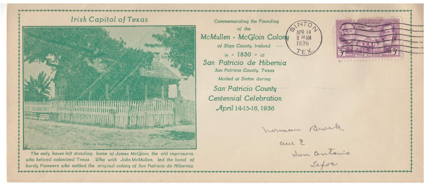 Texas Centennial Covers Collection Goliad, Velasco, Alamo ZAYIX 0825JG4571