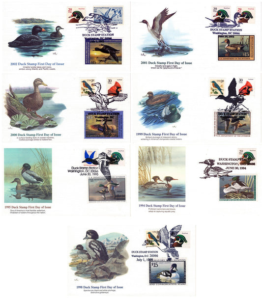 Duck Stamp Fleetwood FDC Collection 1994-2002 Cat Val $210 ZAYIX 0825JG4576