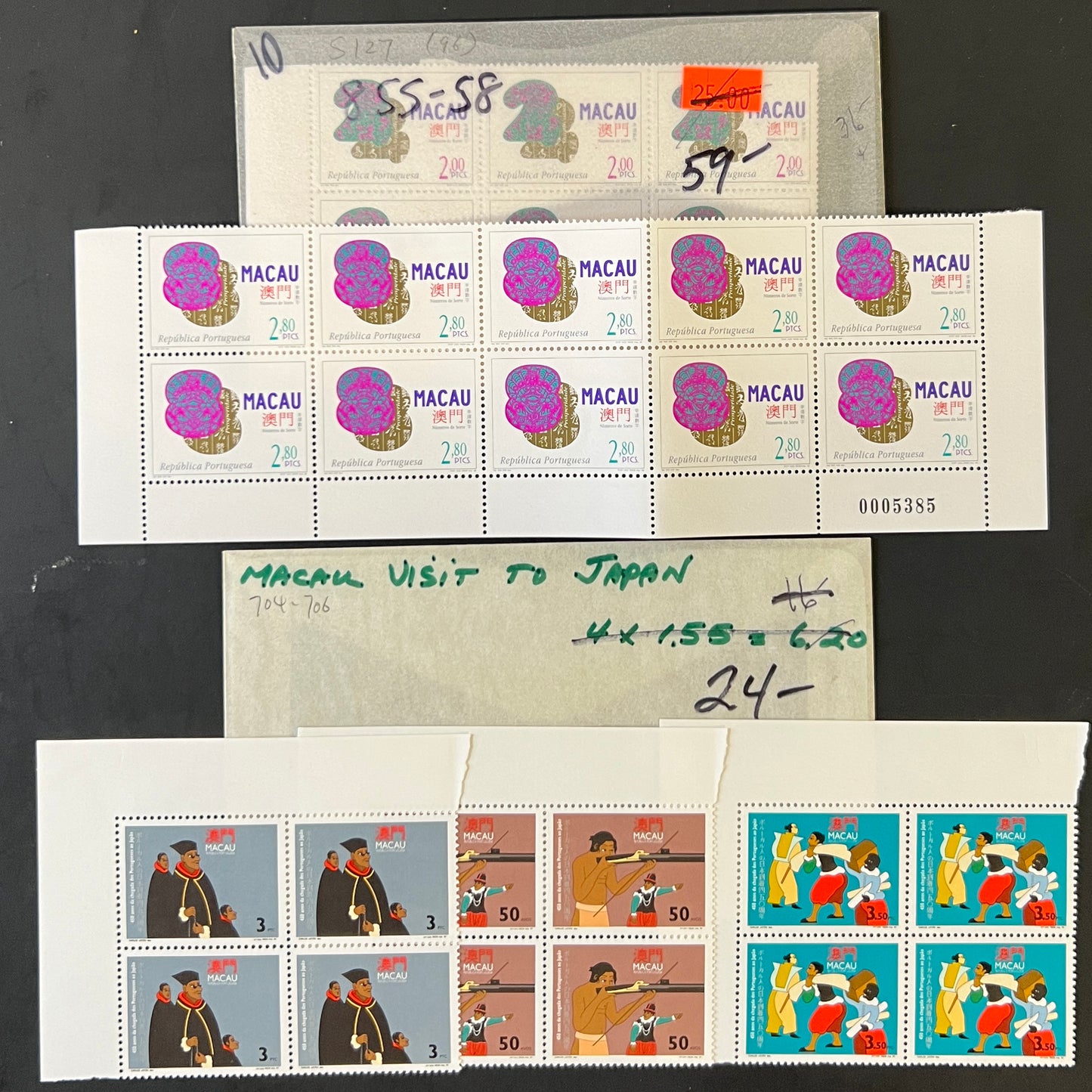Macau Valuable Mint Stamp Collection Glassine Bags $2179+ CV (MNH) ZAYIX