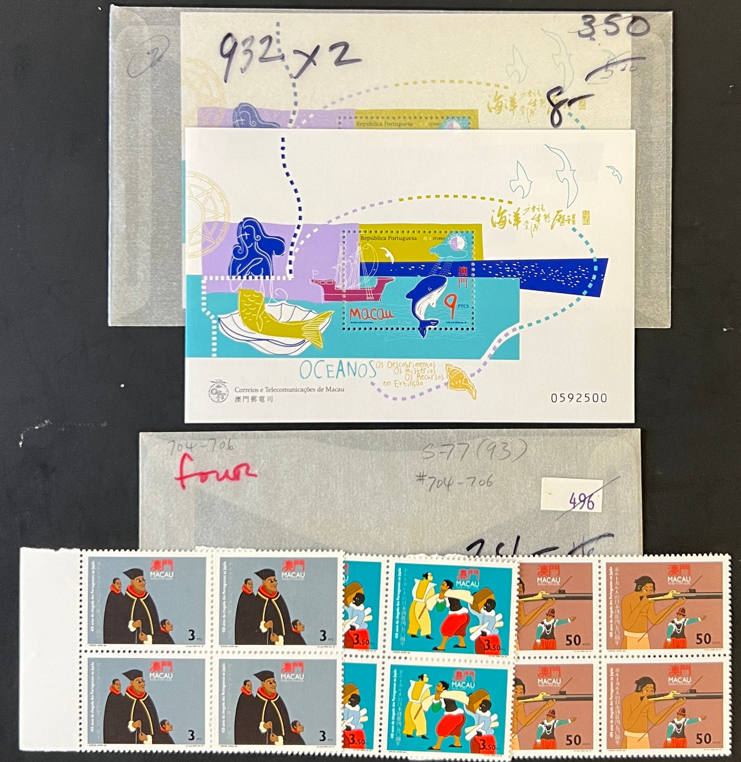 Macau Valuable Mint Stamp Collection Glassine Bags $2179+ CV (MNH) ZAYIX