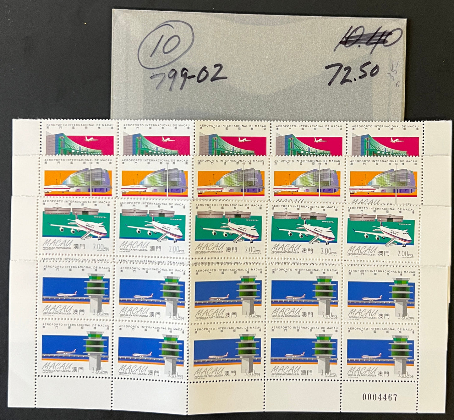 Macau Valuable Mint Stamp Collection Glassine Bags $2179+ CV (MNH) ZAYIX
