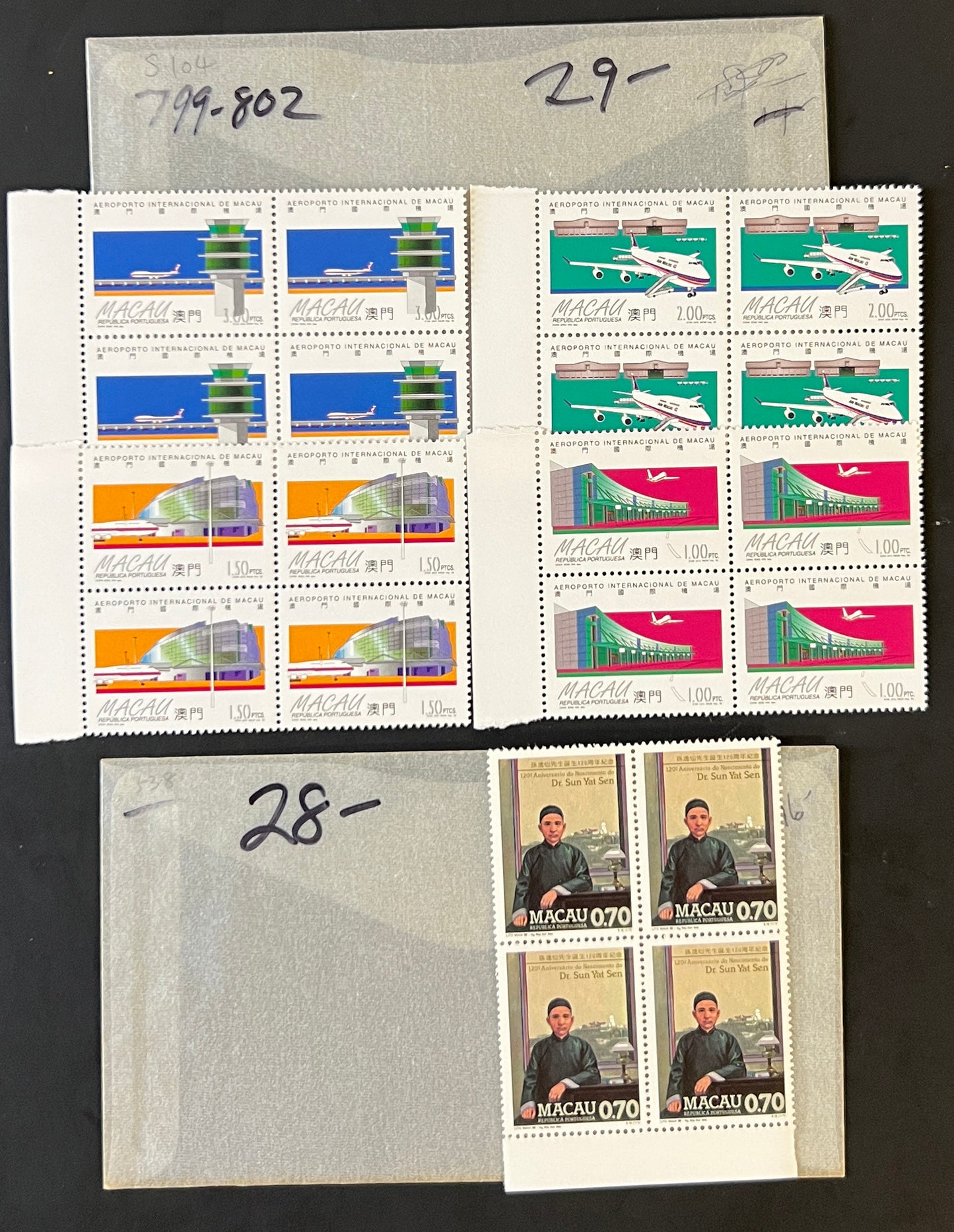 Macau Valuable Mint Stamp Collection Glassine Bags $2179+ CV (MNH) ZAYIX
