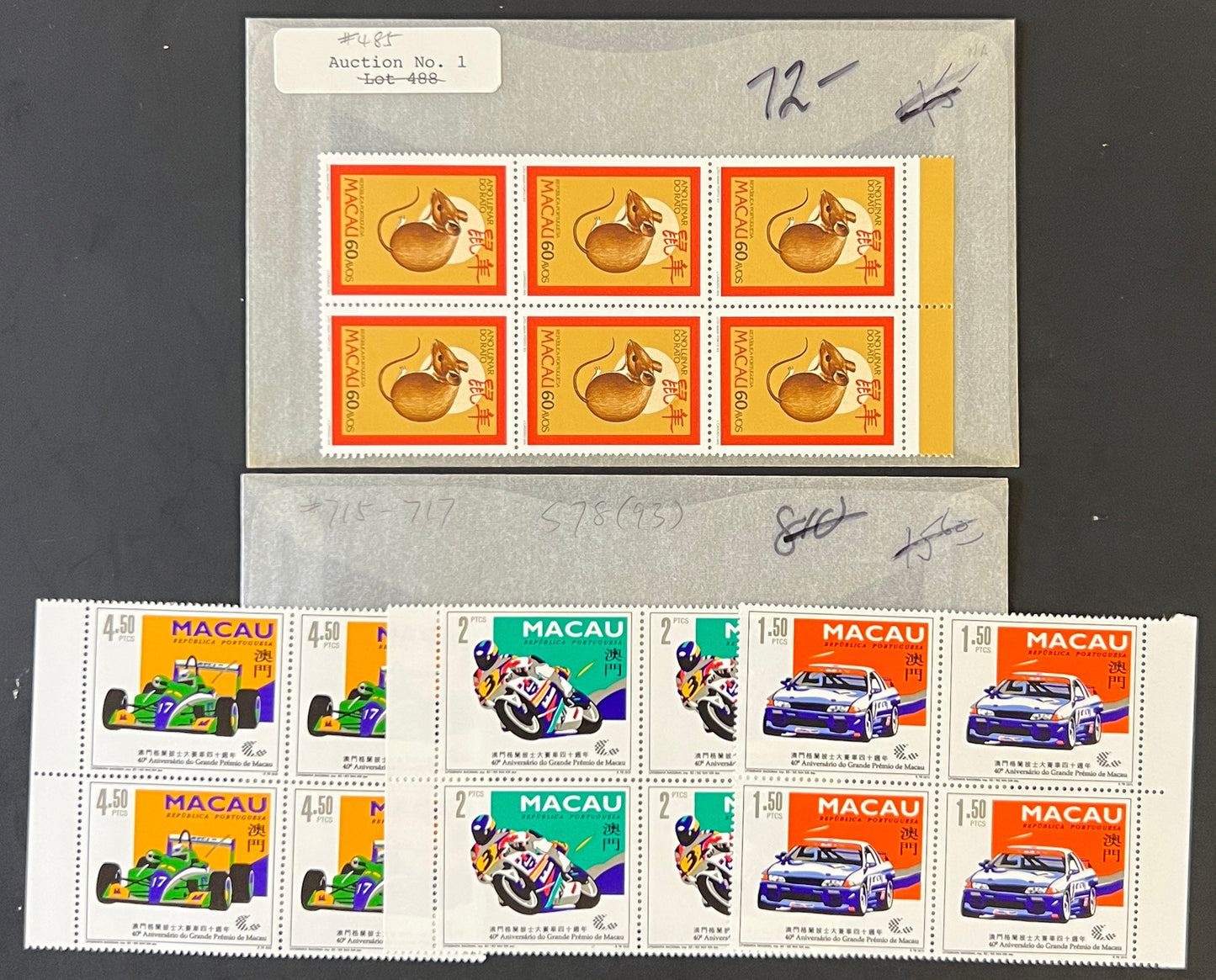 Macau Valuable Mint Stamp Collection Glassine Bags $2179+ CV (MNH) ZAYIX