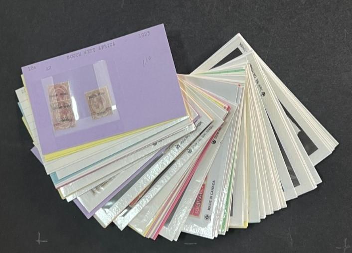 South West Africa Stamp Collection on Dealer Cards $217 CV ZAYIX 0825CB514610