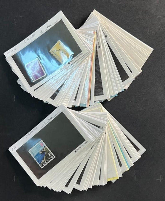 Gibraltar Stamp Collection on Dealer Cards $340 CV ZAYIX 0825CB414620