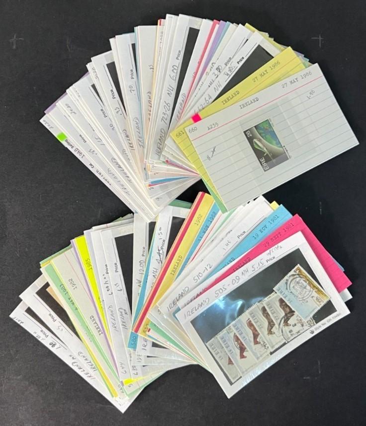 Ireland Stamp Collection on Dealer Cards $267 CV ZAYIX 0825CB414623