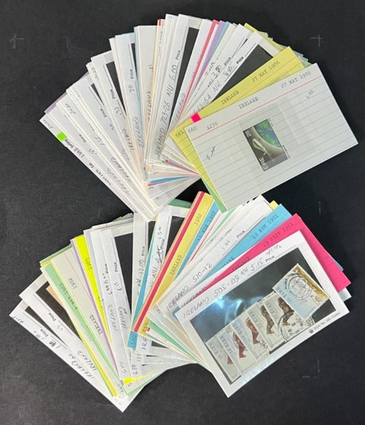 Ireland Stamp Collection on Dealer Cards $267 CV ZAYIX 0825CB414623