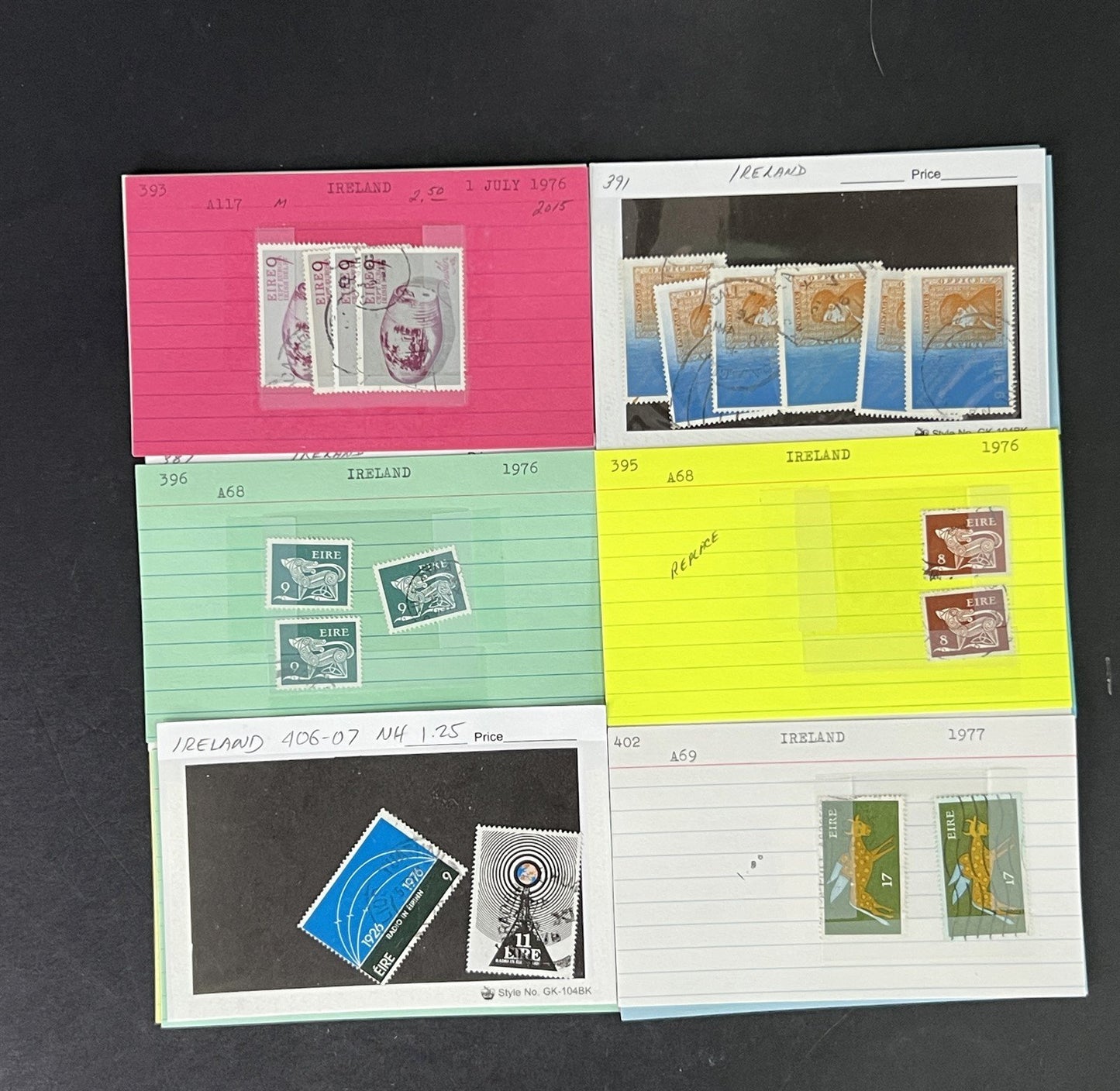 Ireland Stamp Collection MNH/MH/Used mix Dealer Cards $215 CV ZAYIX