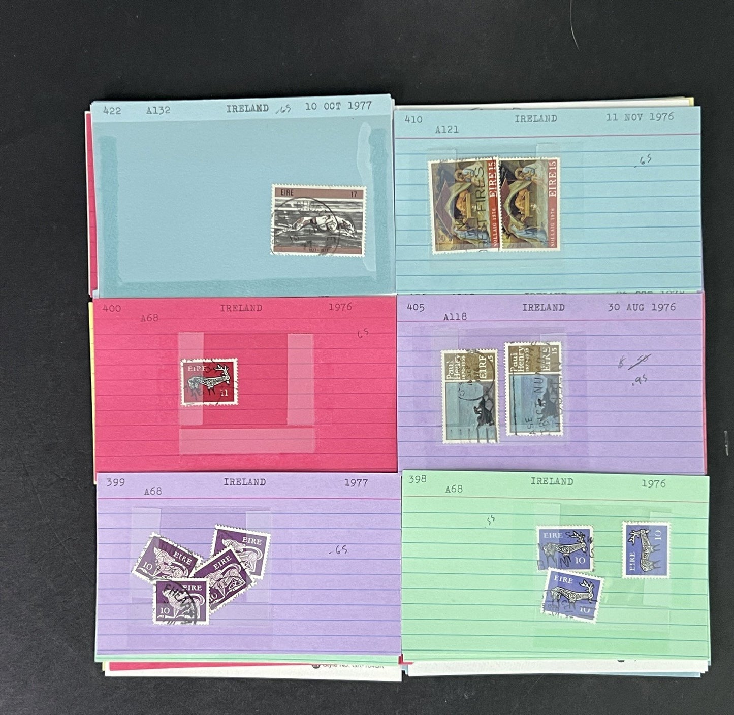 Ireland Stamp Collection MNH/MH/Used mix Dealer Cards $215 CV ZAYIX