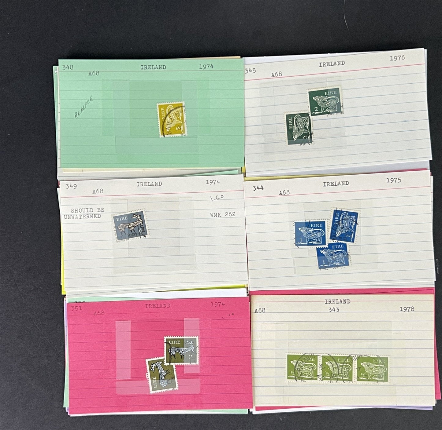 Ireland Stamp Collection MNH/MH/Used mix Dealer Cards $215 CV ZAYIX