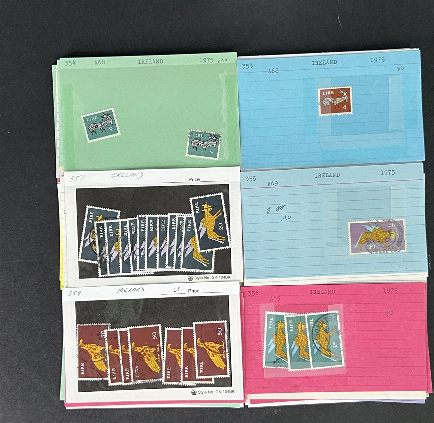 Ireland Stamp Collection MNH/MH/Used mix Dealer Cards $215 CV ZAYIX