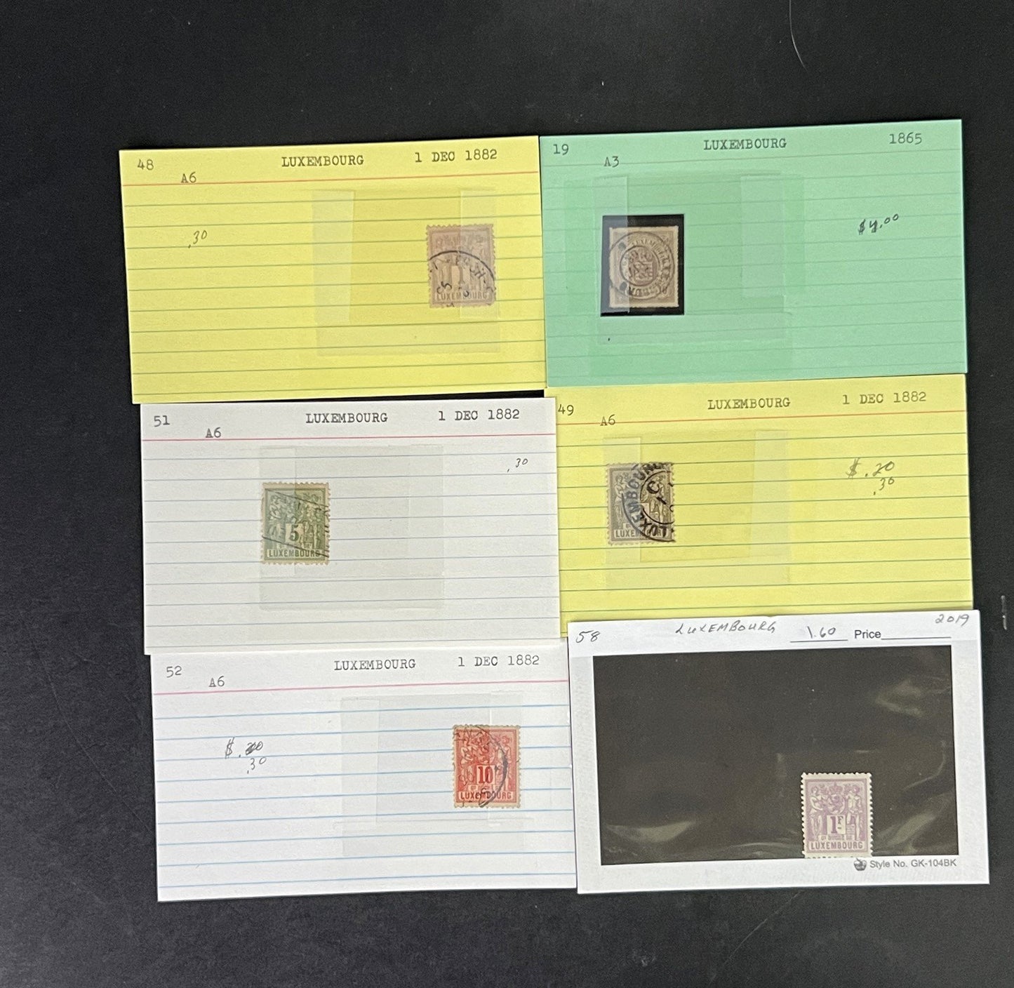 Luxembourg Stamp Collection Classics Dealer Cards Mint/Used Mix $207 CV ZAYIX