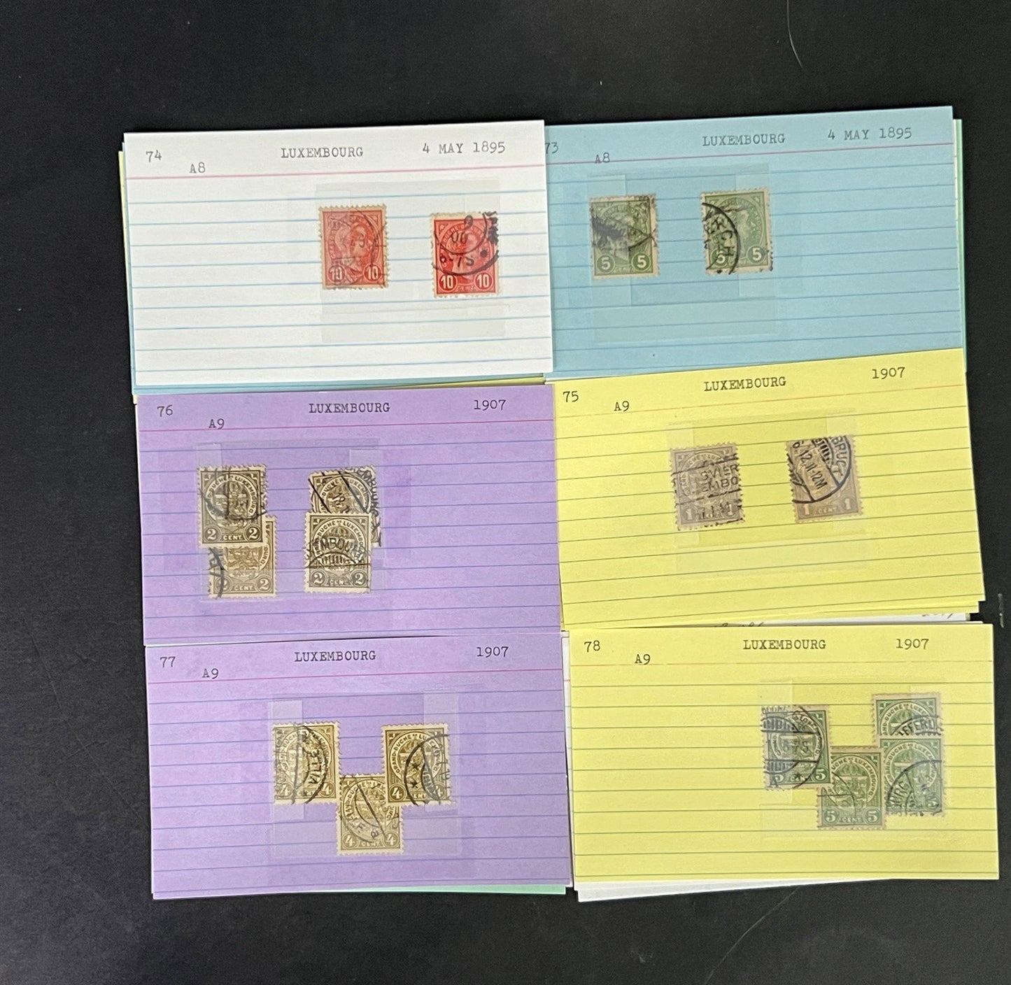 Luxembourg Stamp Collection Classics Dealer Cards Mint/Used Mix $207 CV ZAYIX