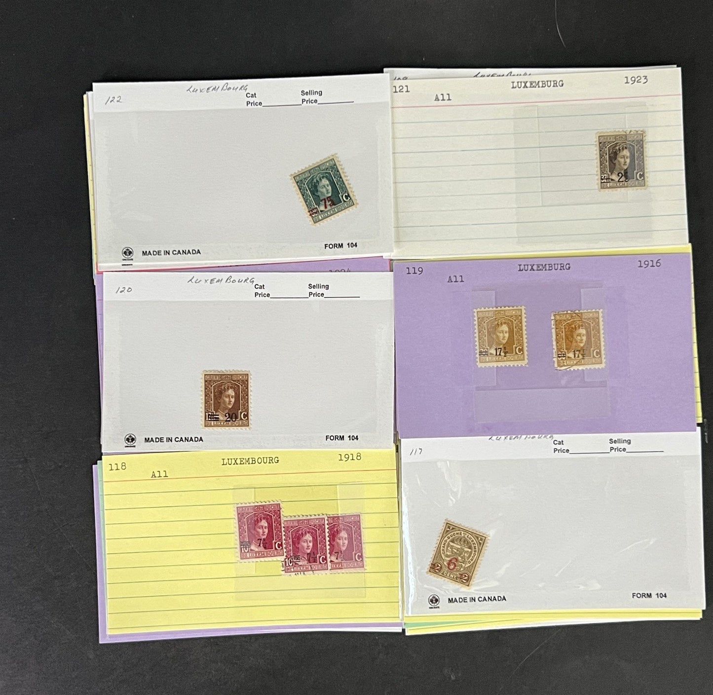 Luxembourg Stamp Collection Classics Dealer Cards Mint/Used Mix $207 CV ZAYIX