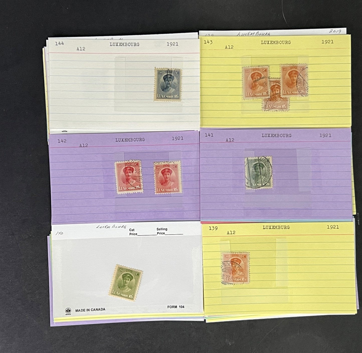 Luxembourg Stamp Collection Classics Dealer Cards Mint/Used Mix $207 CV ZAYIX