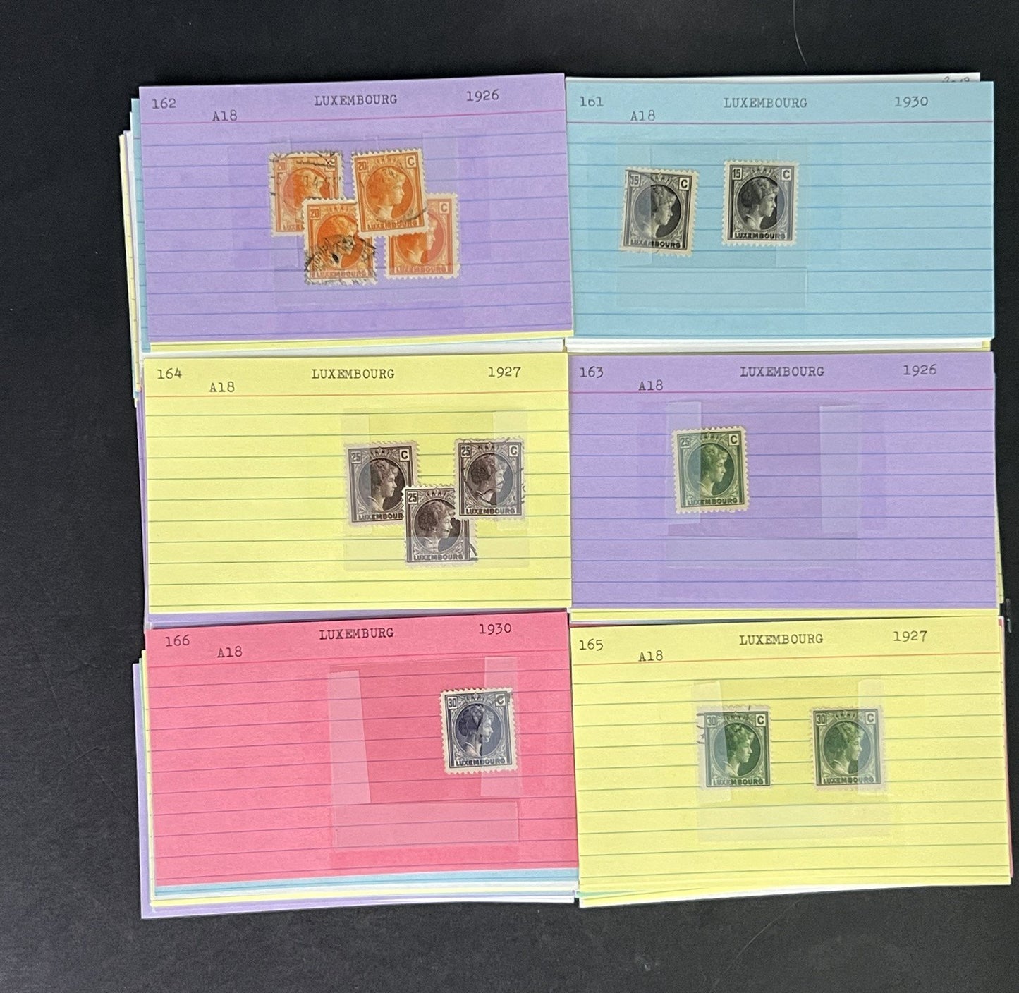 Luxembourg Stamp Collection Classics Dealer Cards Mint/Used Mix $207 CV ZAYIX