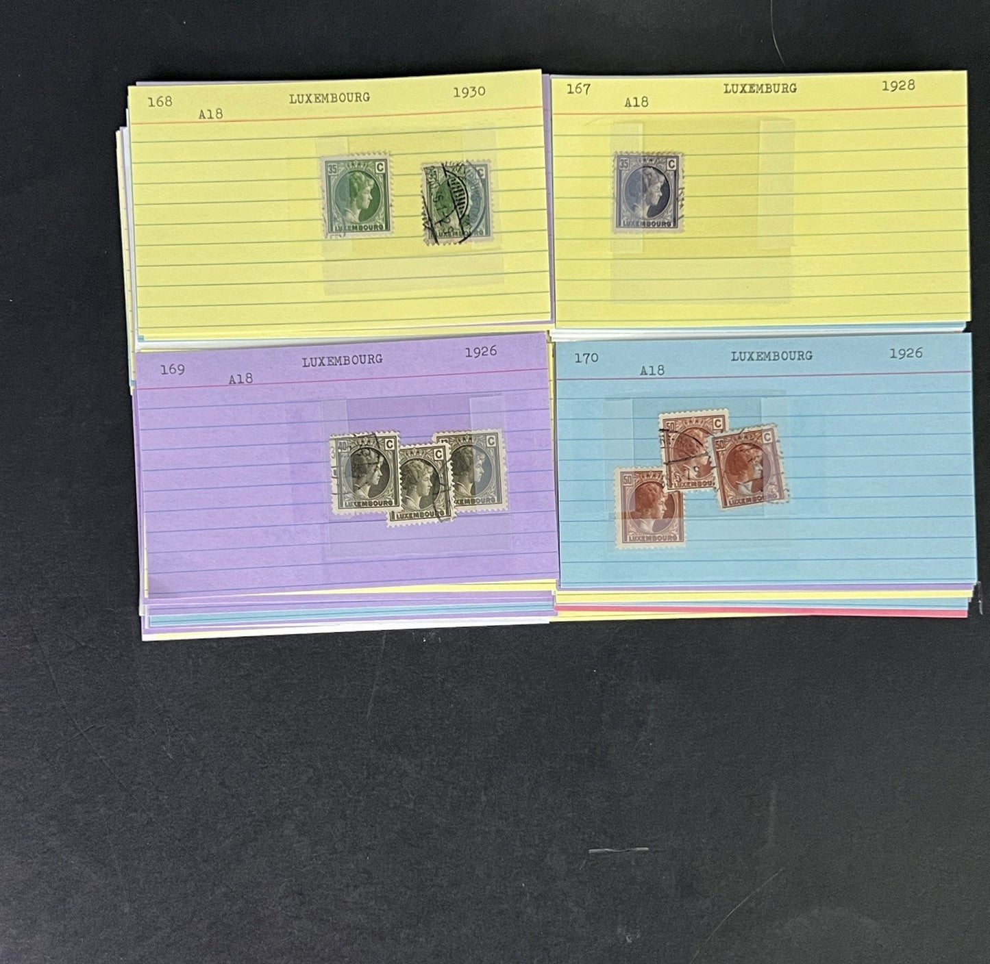 Luxembourg Stamp Collection Classics Dealer Cards Mint/Used Mix $207 CV ZAYIX