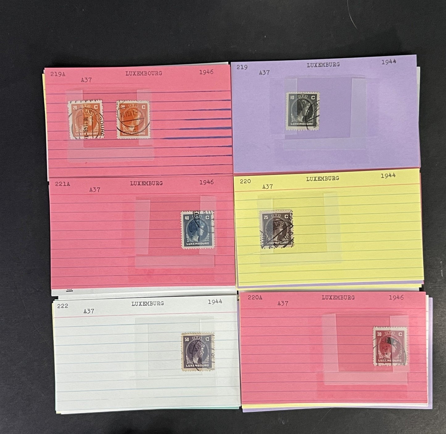 Luxembourg Stamp Collection Classics Dealer Cards Mint/Used Mix $207 CV ZAYIX