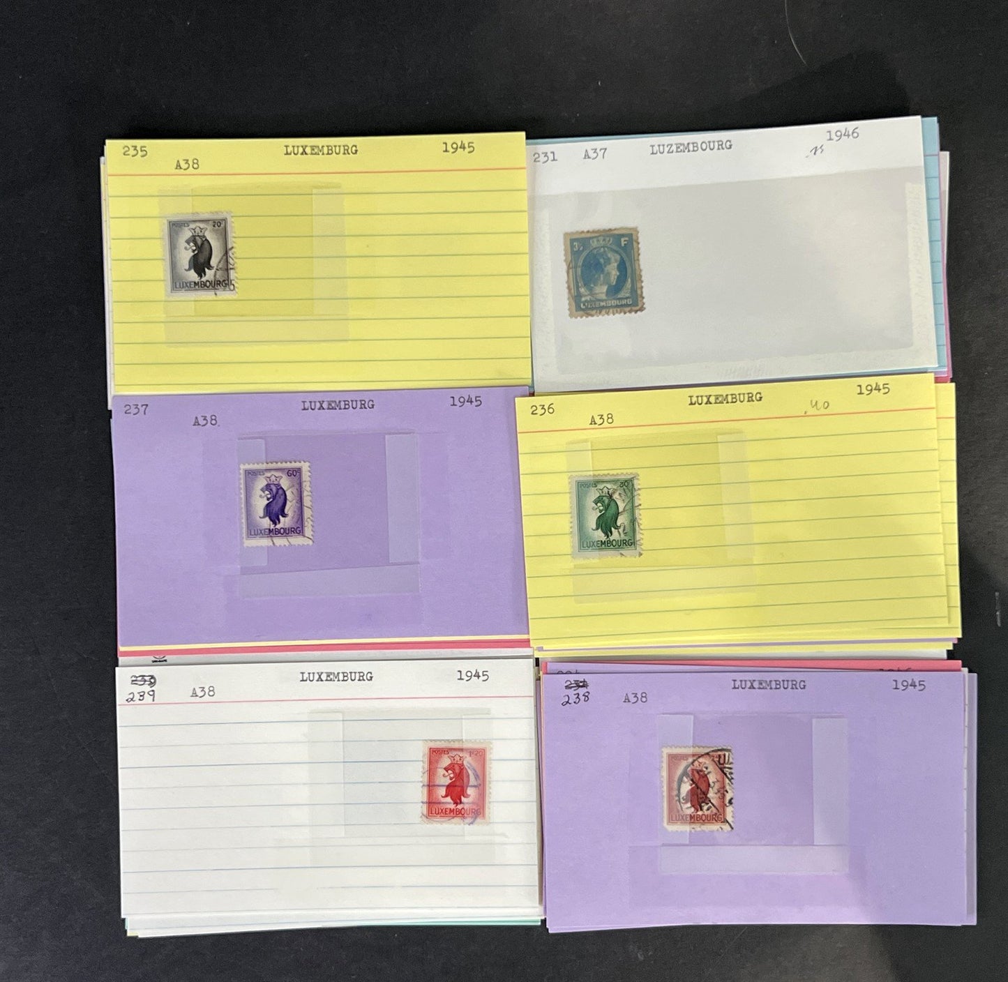 Luxembourg Stamp Collection Classics Dealer Cards Mint/Used Mix $207 CV ZAYIX