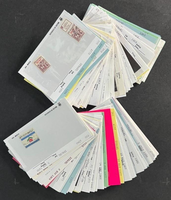 Israel Stamp Collection Mint/Used Sets/Singles Mix Dealer Cards $123 CV ZAYIX