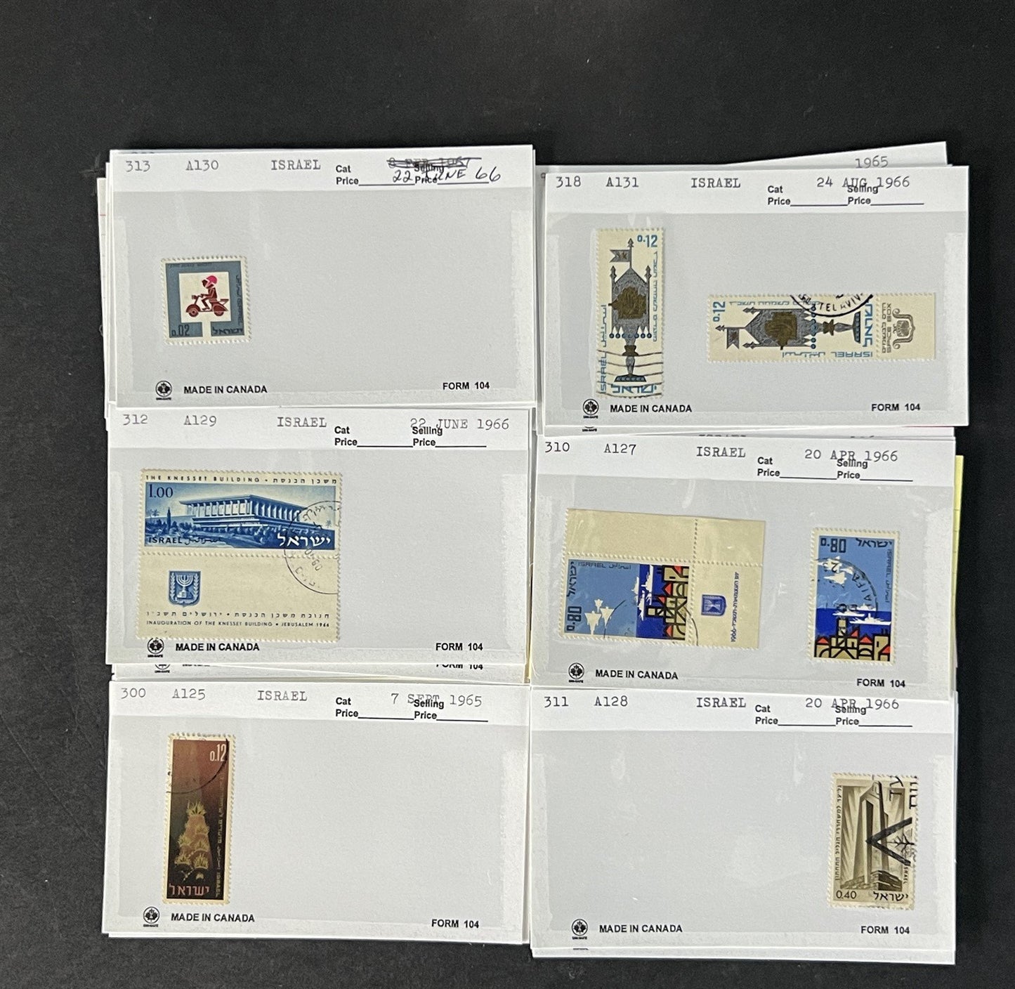 Israel Stamp Collection Mint/Used Sets/Singles Mix Dealer Cards $123 CV ZAYIX
