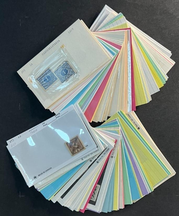 Czechoslovakia Stamp Collection BoB Mint/Used mix Dealer Cards $93 CV ZAYIX