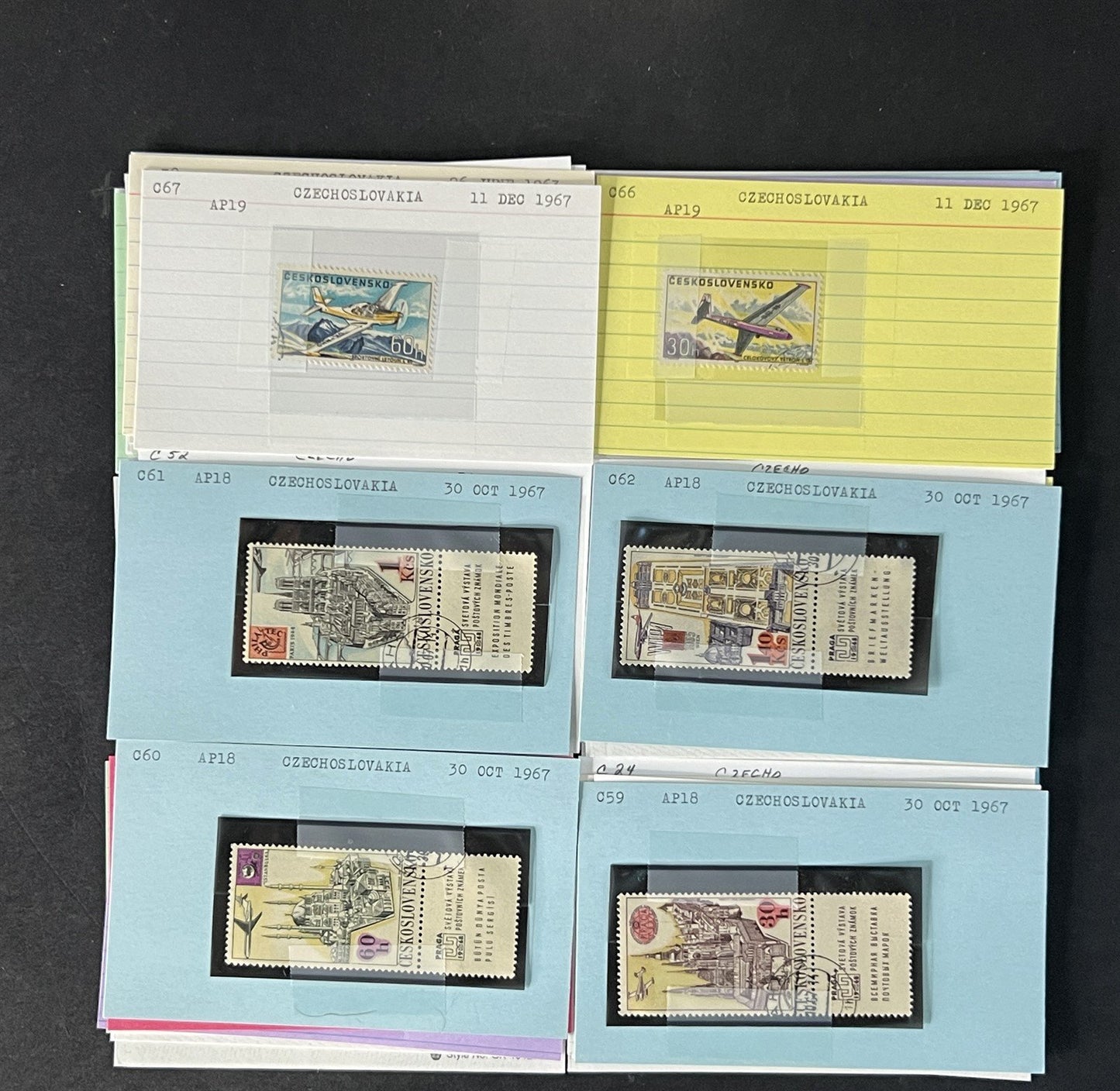 Czechoslovakia Stamp Collection BoB Mint/Used mix Dealer Cards $93 CV ZAYIX