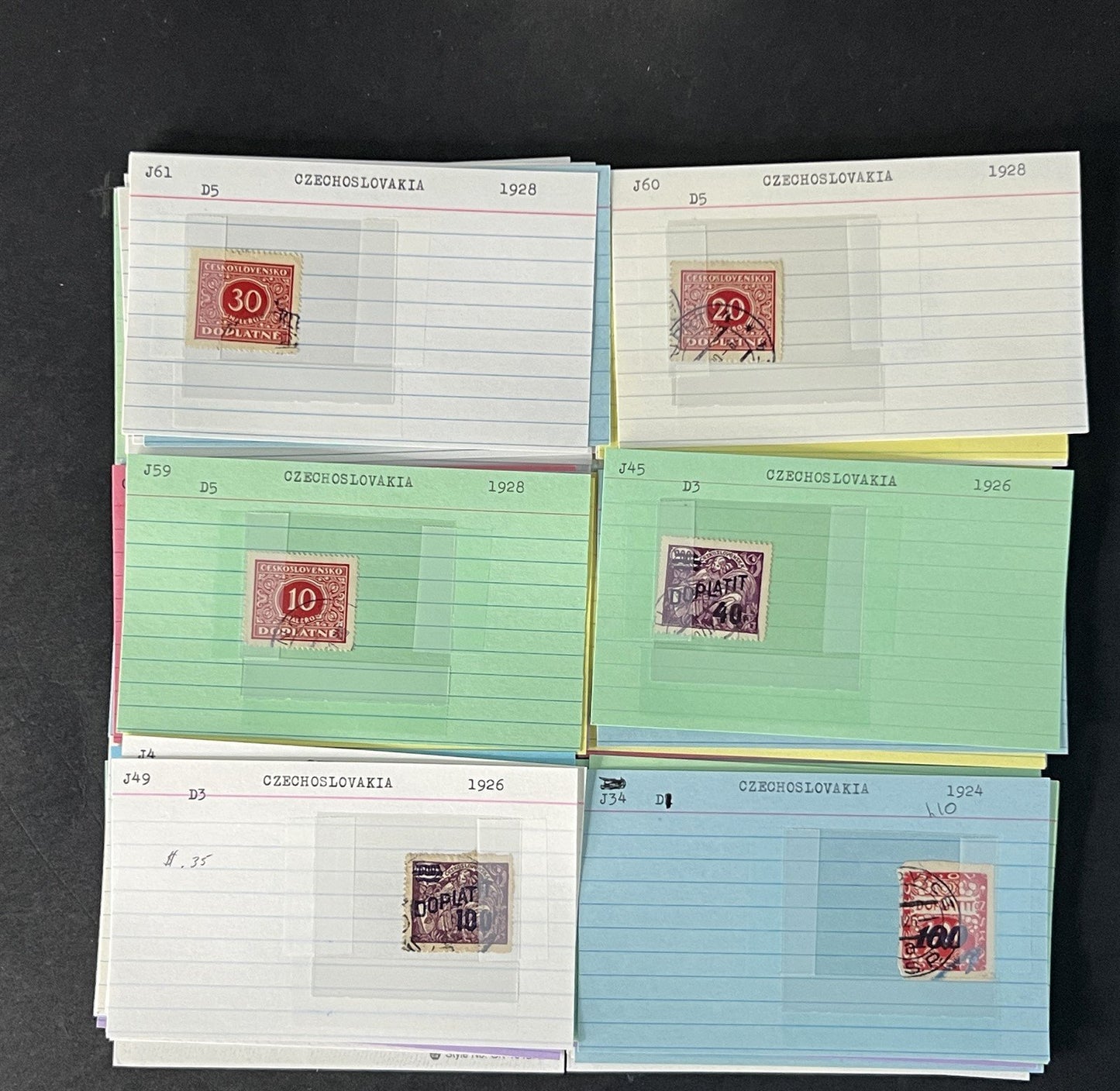 Czechoslovakia Stamp Collection BoB Mint/Used mix Dealer Cards $93 CV ZAYIX