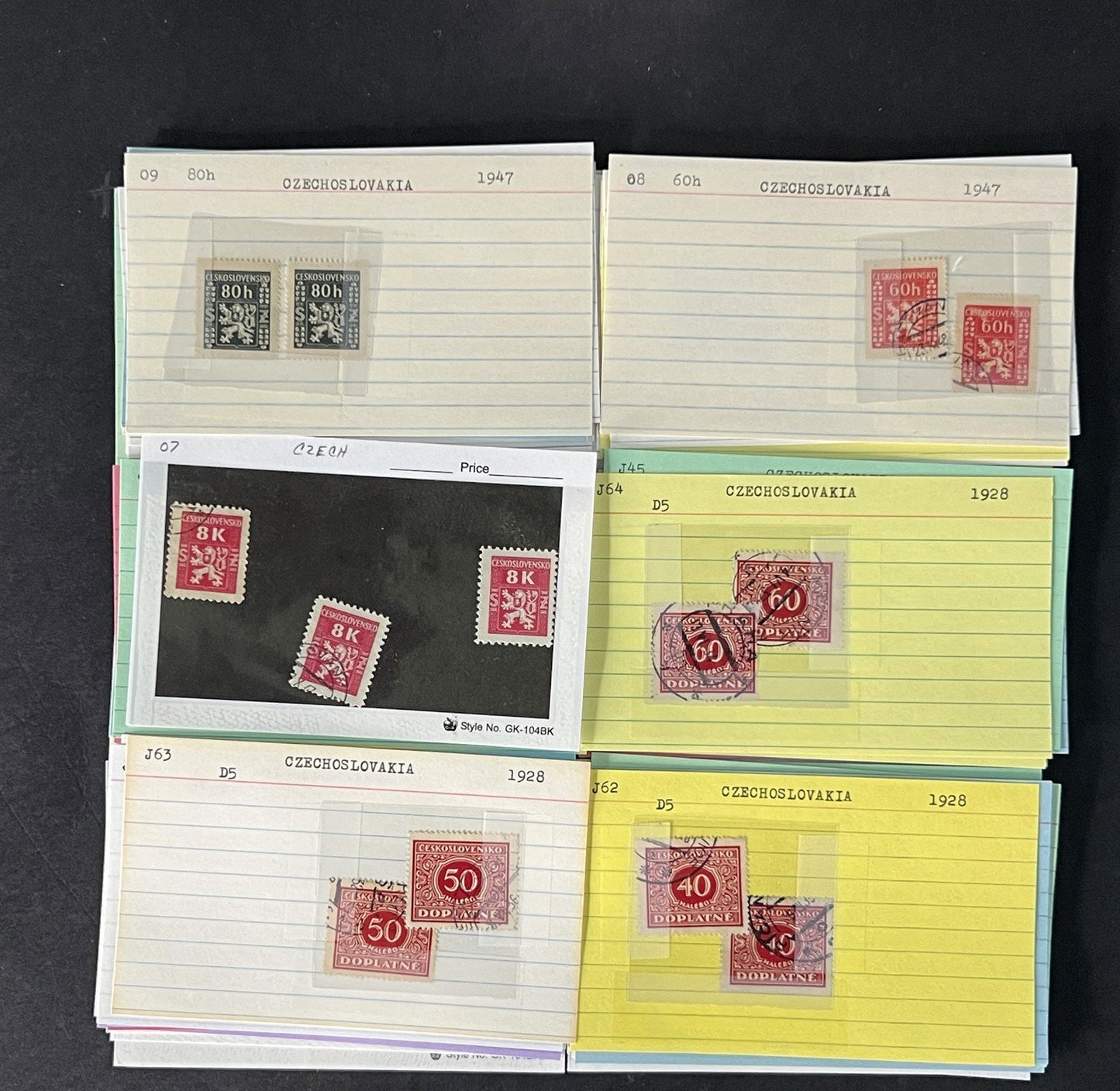 Czechoslovakia Stamp Collection BoB Mint/Used mix Dealer Cards $93 CV ZAYIX