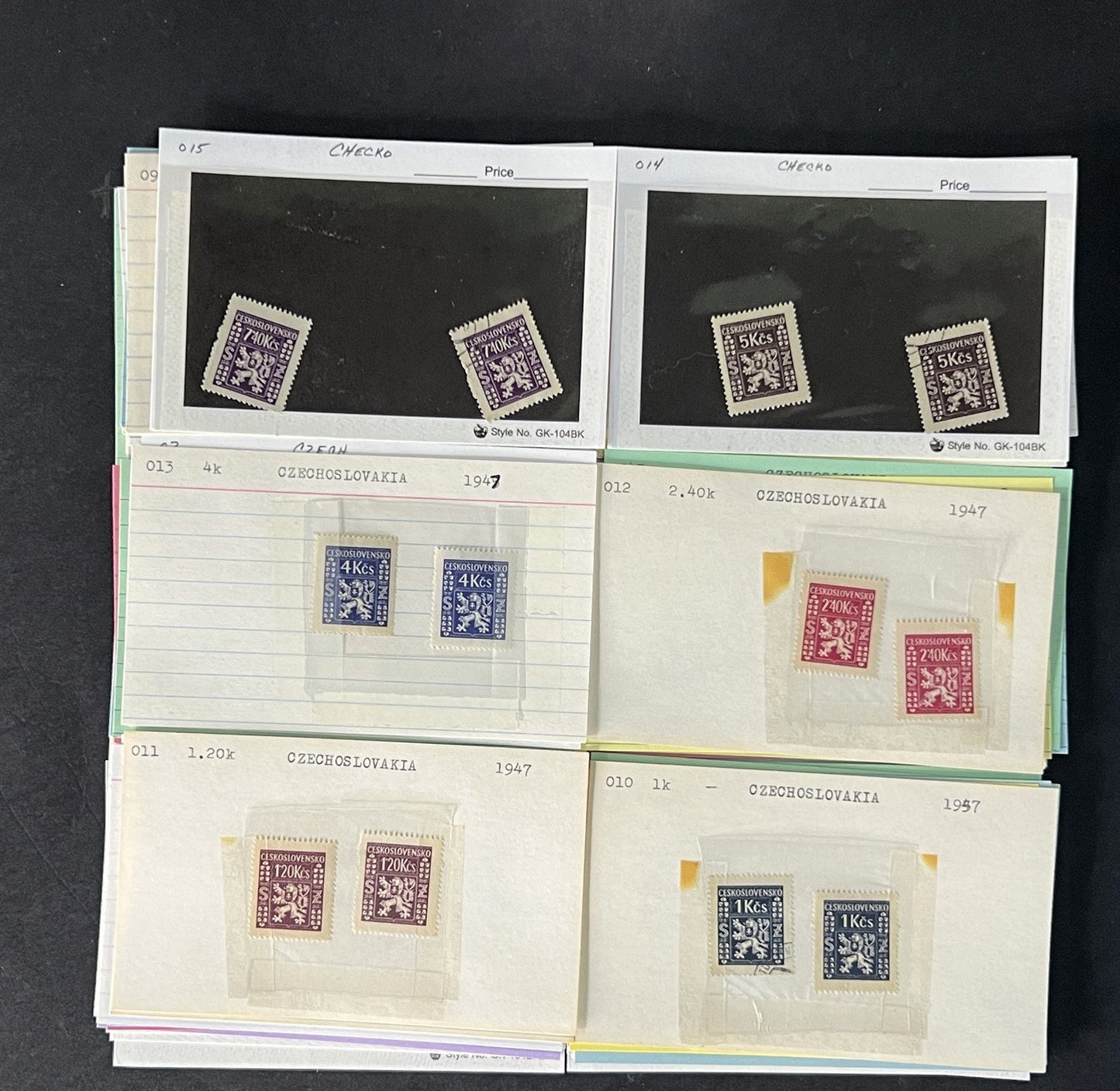Czechoslovakia Stamp Collection BoB Mint/Used mix Dealer Cards $93 CV ZAYIX