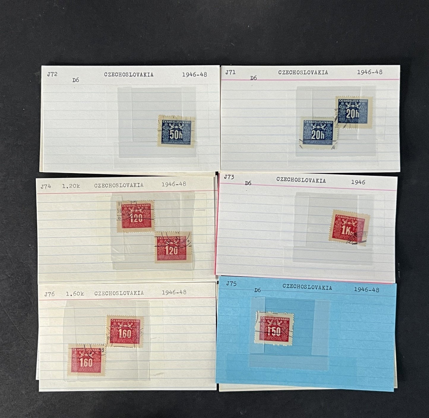 Czechoslovakia Stamp Collection BoB Mint/Used mix Dealer Cards $93 CV ZAYIX