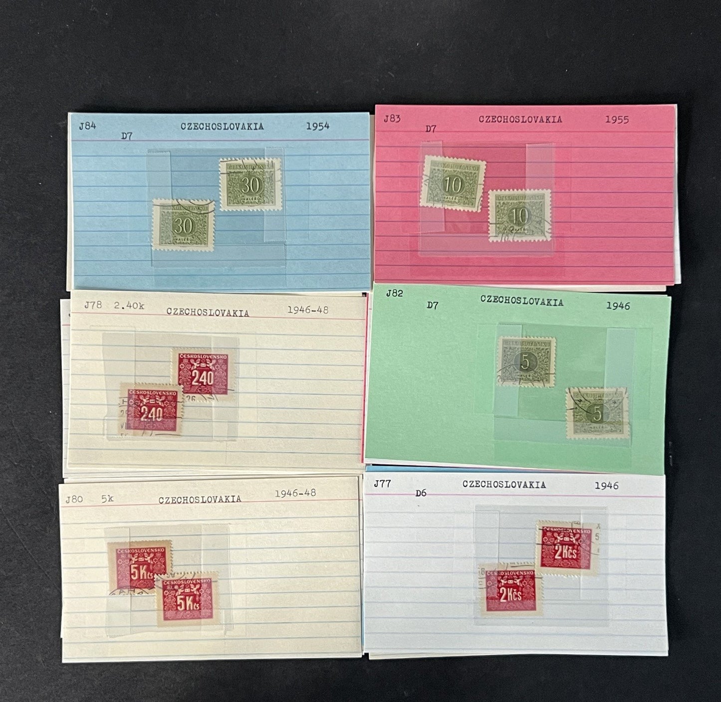Czechoslovakia Stamp Collection BoB Mint/Used mix Dealer Cards $93 CV ZAYIX
