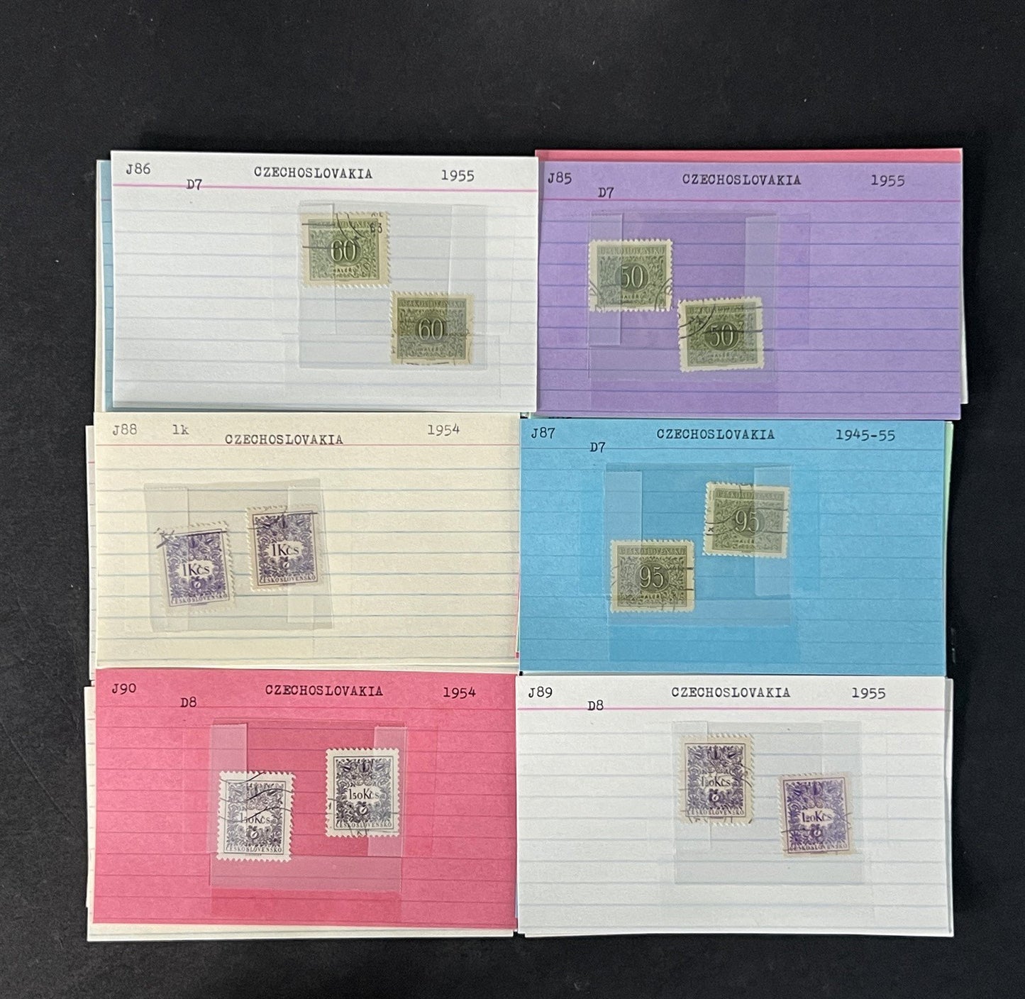 Czechoslovakia Stamp Collection BoB Mint/Used mix Dealer Cards $93 CV ZAYIX