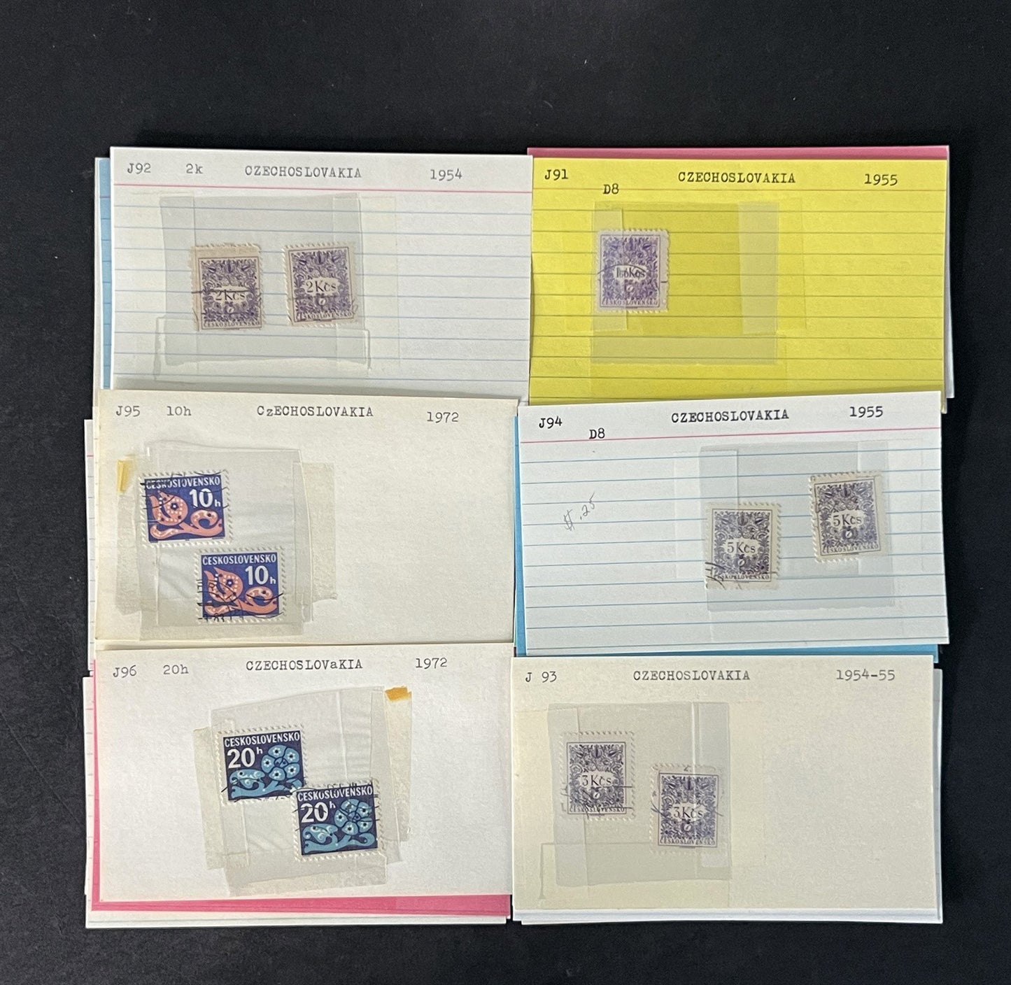Czechoslovakia Stamp Collection BoB Mint/Used mix Dealer Cards $93 CV ZAYIX