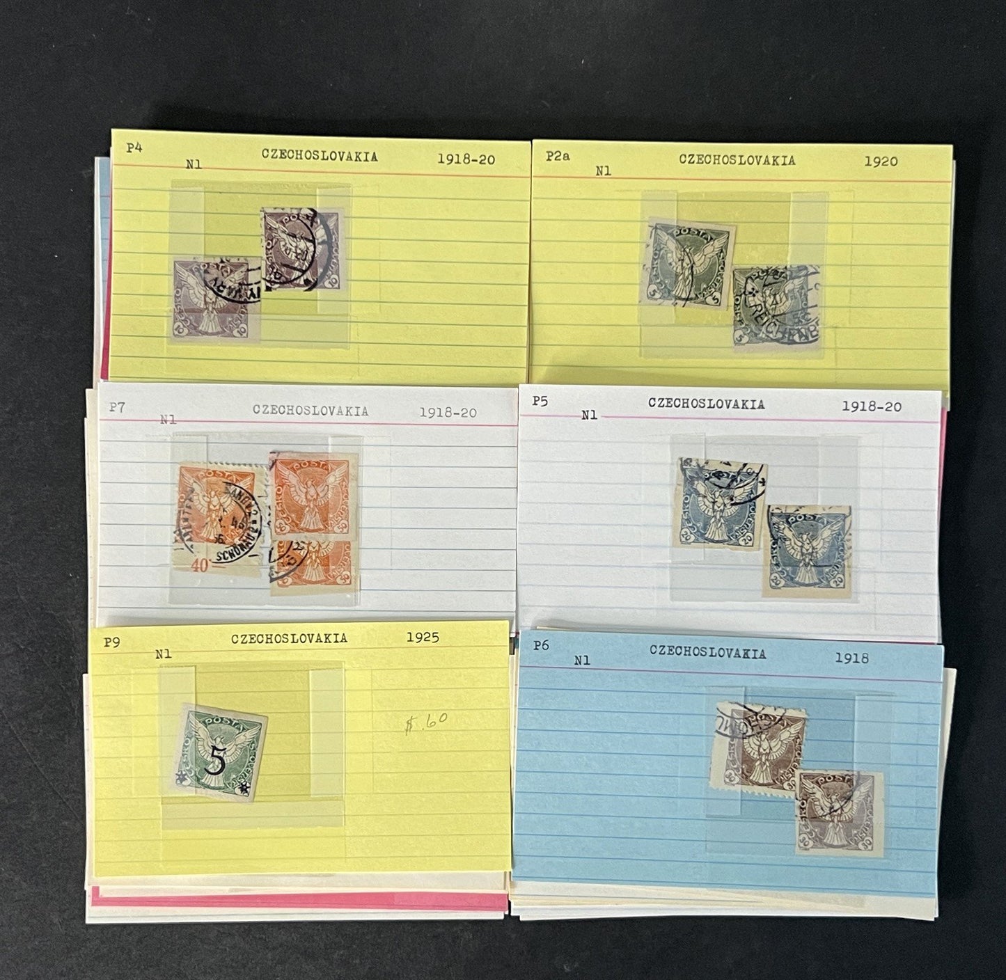 Czechoslovakia Stamp Collection BoB Mint/Used mix Dealer Cards $93 CV ZAYIX