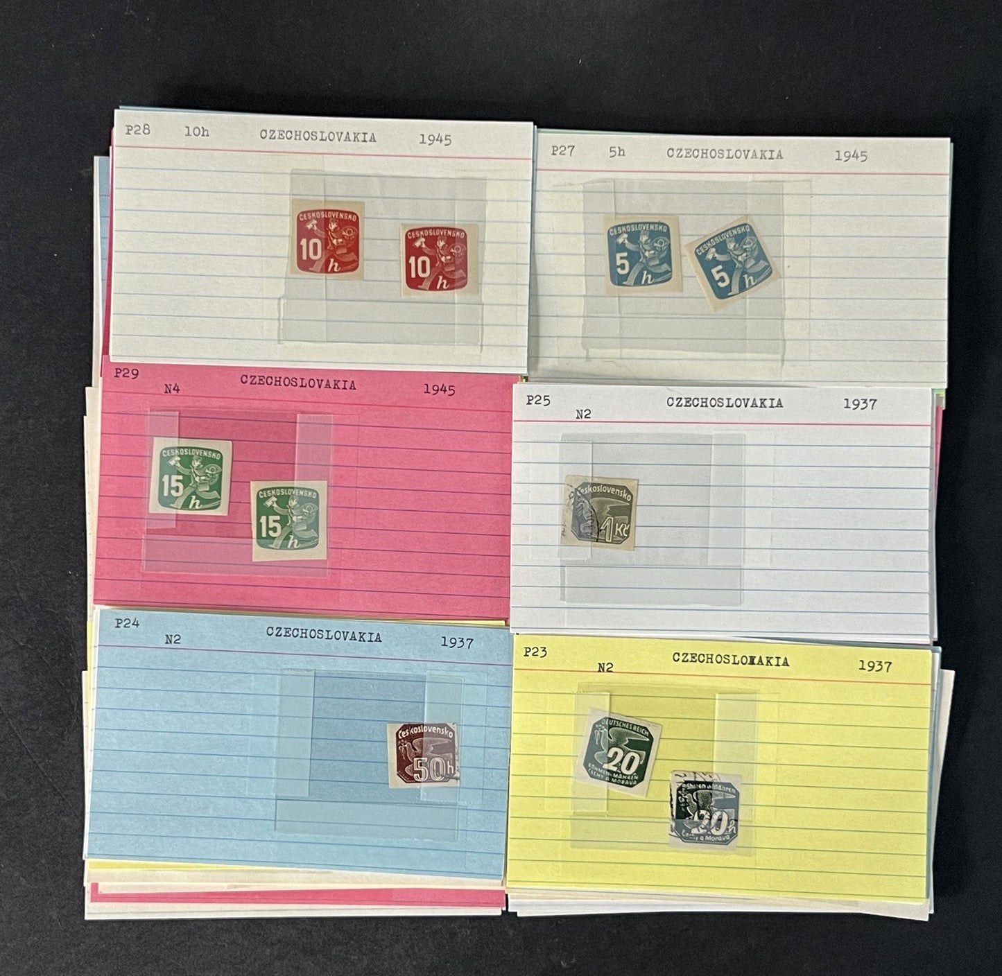 Czechoslovakia Stamp Collection BoB Mint/Used mix Dealer Cards $93 CV ZAYIX