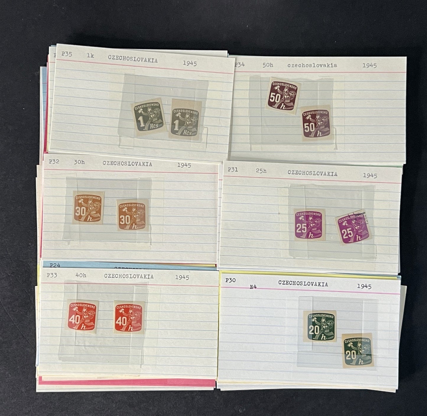 Czechoslovakia Stamp Collection BoB Mint/Used mix Dealer Cards $93 CV ZAYIX