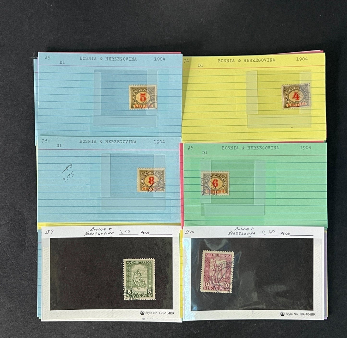 Bosnia & Herzegovina Stamp Collection on Dealer Cards $215 CV ZAYIX 0825CB414632