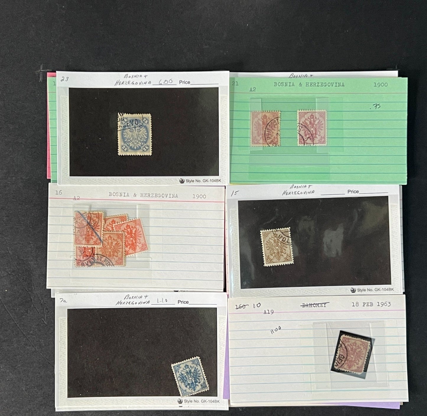 Bosnia & Herzegovina Stamp Collection on Dealer Cards $215 CV ZAYIX 0825CB414632