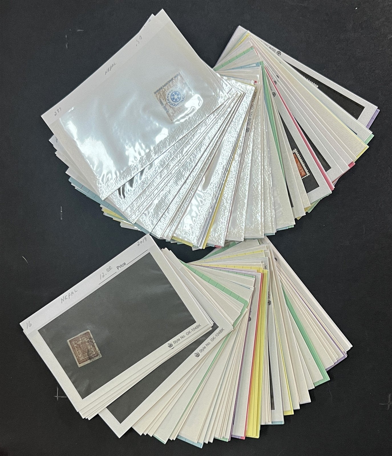 Nepal Stamp Collection Dealer Cards Mint/Used Mix Classics-Modern $320 CV ZAYIX