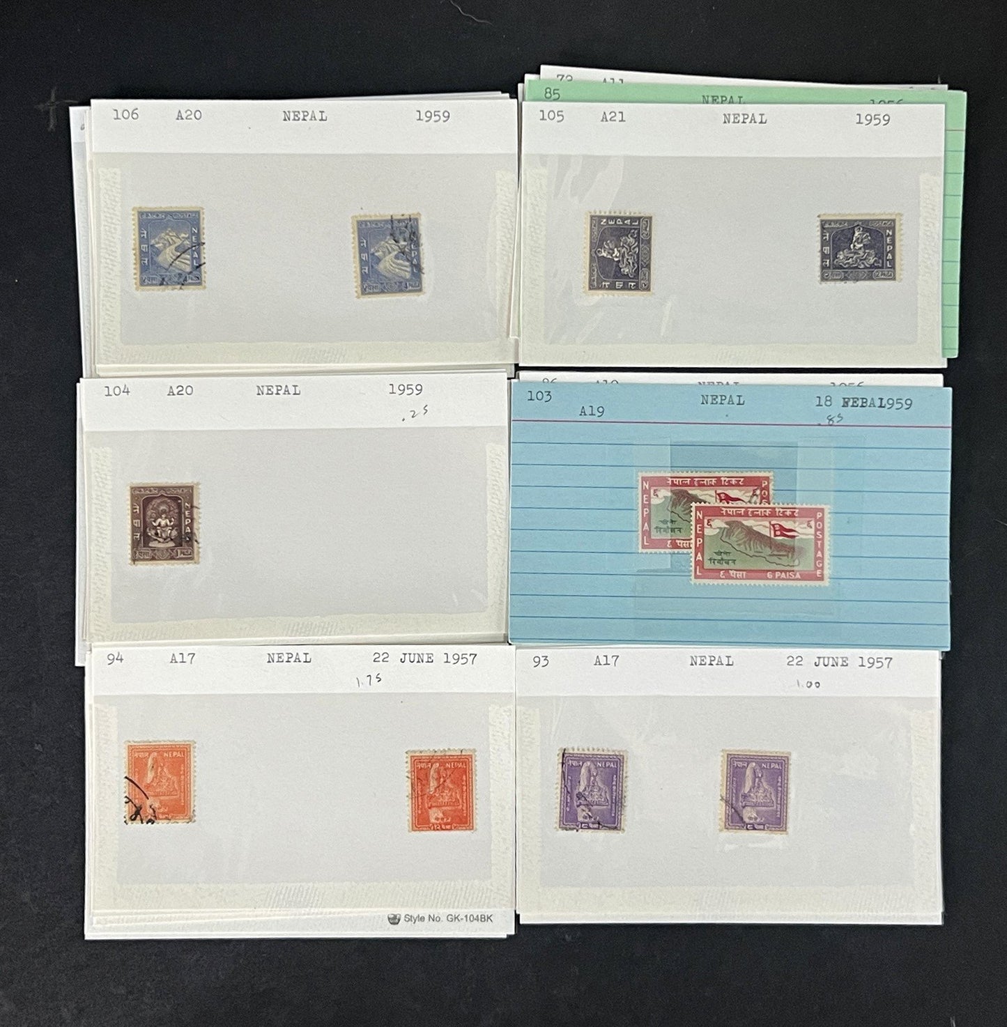 Nepal Stamp Collection Dealer Cards Mint/Used Mix Classics-Modern $320 CV ZAYIX