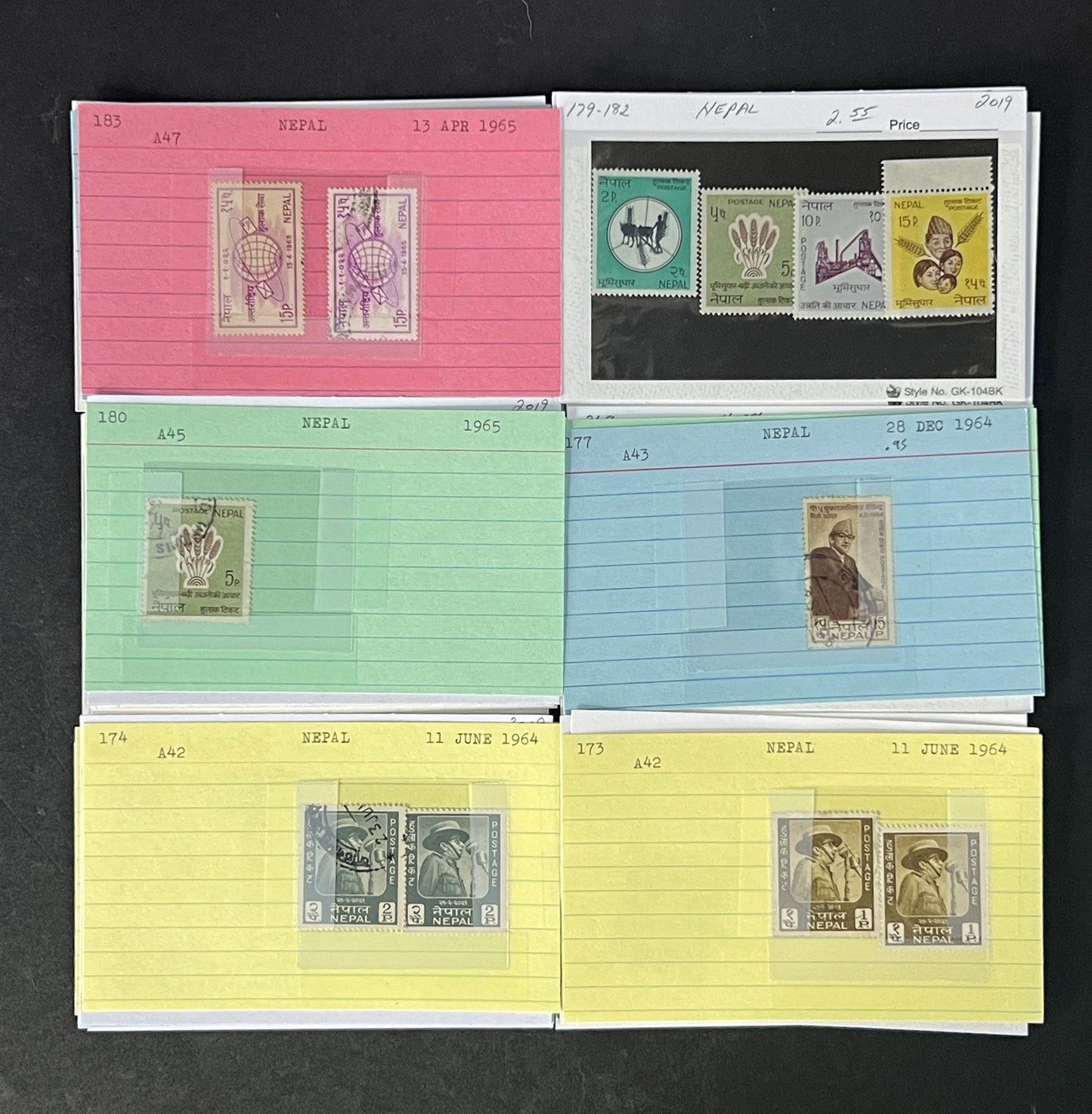 Nepal Stamp Collection Dealer Cards Mint/Used Mix Classics-Modern $320 CV ZAYIX