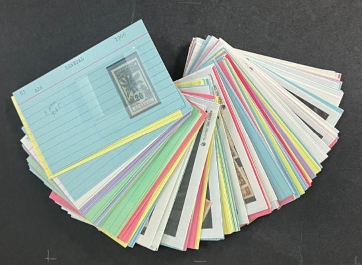 Senegal Stamp Collection Dealer Cards Mint/Used Mix $213 CV ZAYIX