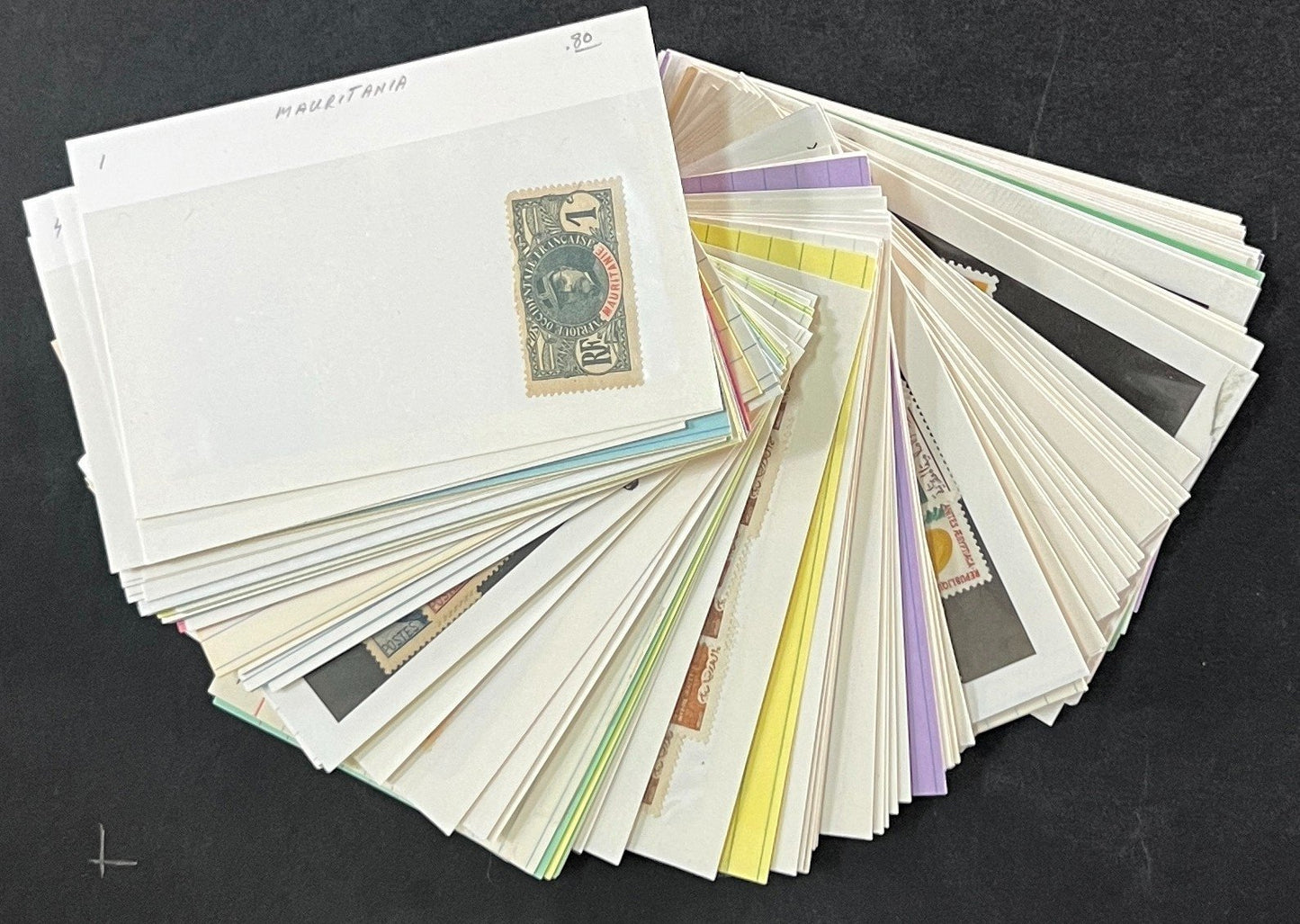 Mauritania Stamp Collection Dealer Cards Mint/Used Mix $171 CV ZAYIX