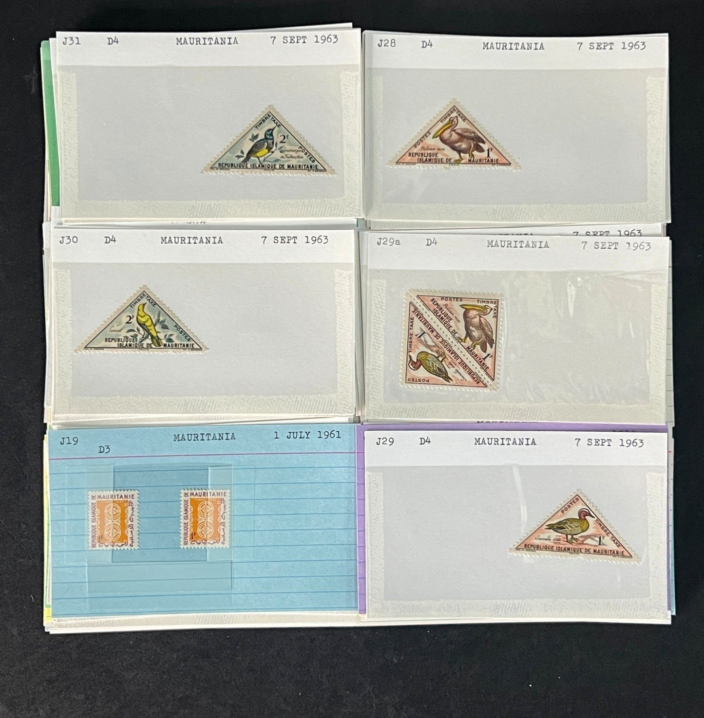 Mauritania Stamp Collection Dealer Cards Mint/Used Mix $171 CV ZAYIX