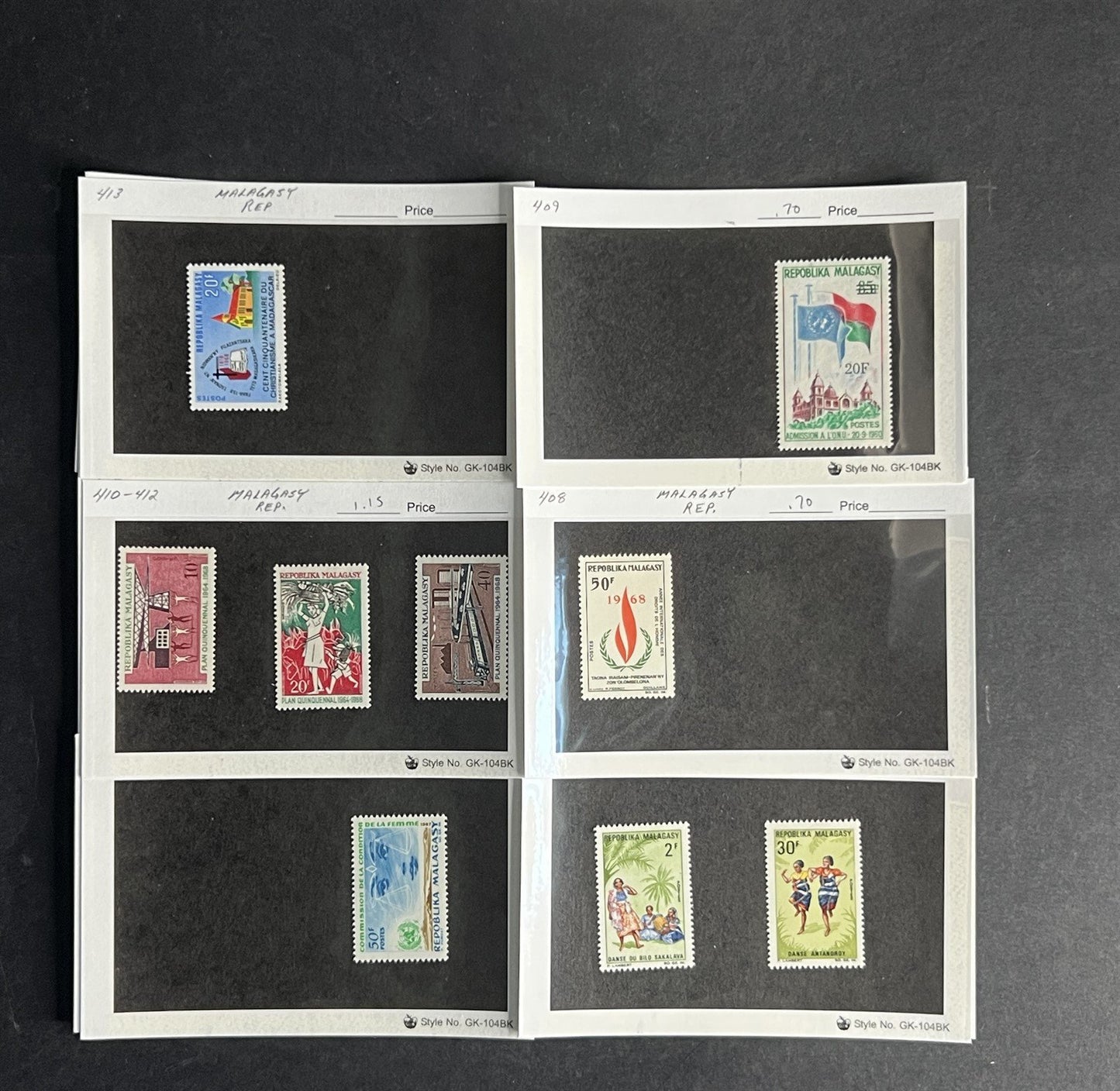 Madagascar & Malagasy Stamp Collection Dealer Cards $355 CV Mint & Used ZAYIX